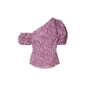 Isabel Marant 'Liddy' Purple Viscose Convertible One-Shoulder Floral-Print